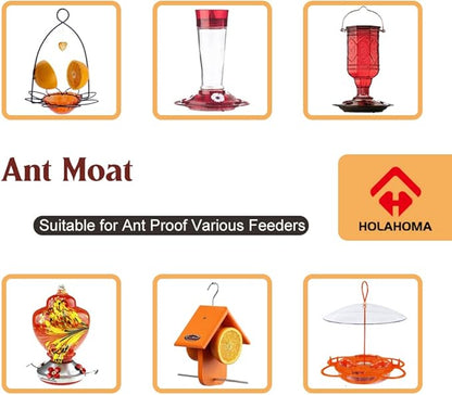 Ant Moat for Hummingbird Feeder - 3 OZ x 4 Pack Red Insect Guard with Large Capacity