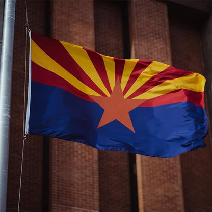 AMZFLAG Arizona State Flag 3x5 ft Outdoor, Heavy Duty 3 Ply Polyester AZ Arizona Flags with 2 Brass Grommets