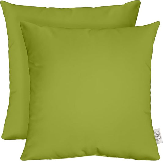 RSH DECOR: Sunbrella Square Throw Pillows Set of 2 | 20" x 20" | Water and Fade-Resistant Performance Fabric | Outdoor Pillow Covers with Down-Alternative Inserts | Canvas Macaw