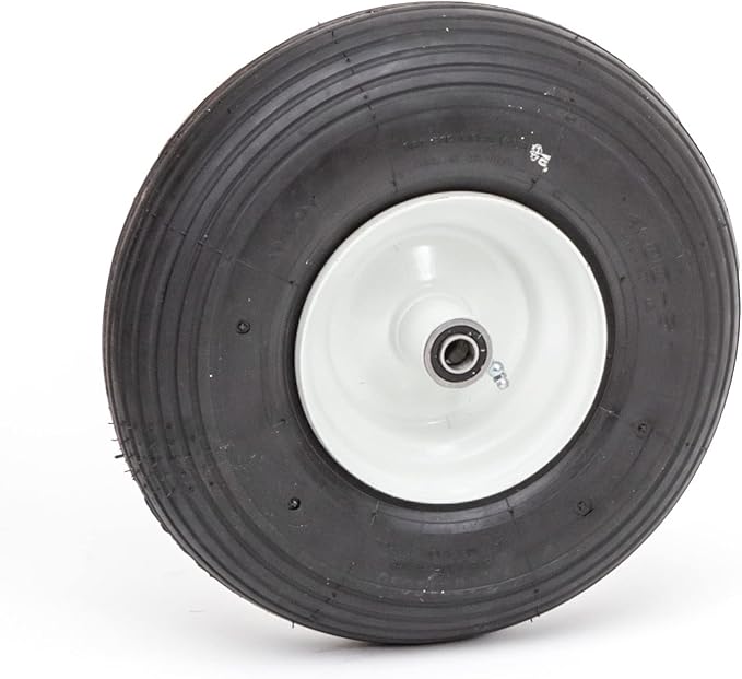 Pneumatic Replacement Wheel | 13.6" Tire for Wagon, Nursery Cart, Wheelbarrow | 4.00-6 Wheel Size | Hub/Bearing Size Options