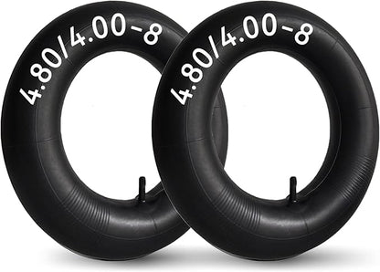 4.80/4.00-8" Inner Tubes 4.80-8 4.00-8 480/400-8 with Straight Valve Stem for Wheelbarrow, Hand Truck, Garden Cart, Mowers Pack of 2