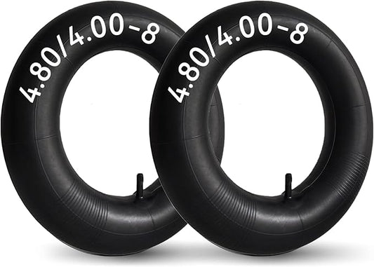 4.80/4.00-8" Inner Tubes 4.80-8 4.00-8 480/400-8 with Straight Valve Stem for Wheelbarrow, Hand Truck, Garden Cart, Mowers Pack of 2