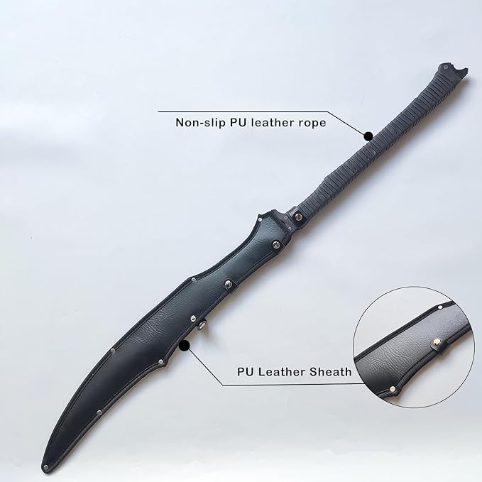 Full Tang Carbon Steel Machete Sword with Sheath for Practice, Outdoor Use, Collection-41.3 Inch