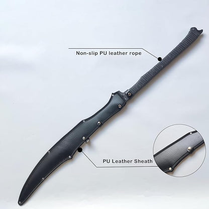 Full Tang Carbon Steel Machete Sword with Sheath for Practice, Outdoor Use, Collection-41.3 Inch