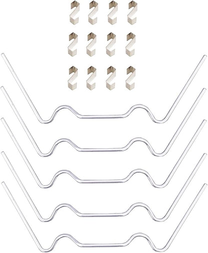 100x Thick Stainless Steel "W" Wire "Z" Fixing Elite Greenhouse Repair Glazing Clips (50x W Glazing Clip and 50x Z Fixing Clip)