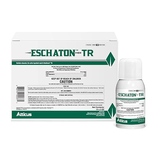 Atticus Eschaton TR Greenhouse Fogger (2oz Can) - Total Release Etoxazole Insecticide/Miticide - Kills Mites and Suppresses Whiteflies (12 Pack)