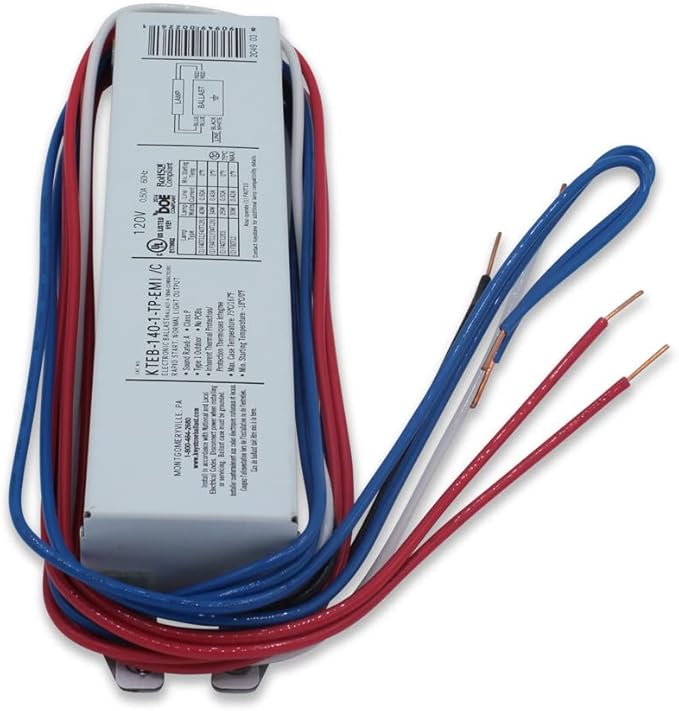 Technical Precision T12 Ballast Replacement for Universal 546-B-TC-P Fluorescent Lamp Ballast - Operates on F15T8 / F14T12 / F15T12 / F20T12 Lamps - 1 Pack