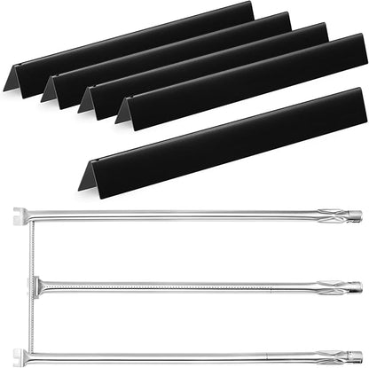 GasSaf 22.5 Flavorizer Bars 7536 7537 | 28 1/8 inch Grill Burner 7508 for Weber Spirit 300 E-310, E-320(Side-Knob), Gas Grill Parts for Spirit 700, Weber 900, Genesis Silver B/C Replacement Parts