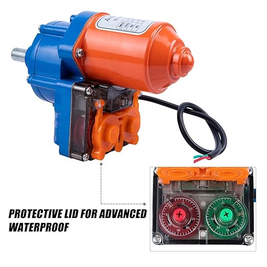 TBVECHI Greenhouse Roll Up Motor Electric Film Roll Up Motor Kit 24V 100W Motor Electric Greenhouse Frame Shed Roll-up Motor Automatic Venting Solution