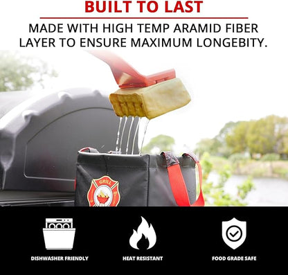 Grill Rescue BBQ Replaceable Cleaning Head, Bristle Free - Durable and Unique Grate Scraper Tools for Cast Iron or Stainless-Steel Grates, Barbecue Cleaner