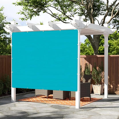 SUNNY GUARD Shade Cloth Custom Size 15x19 FT Sun Shade Screen Fabric Shade Cover Tarp with Grommets for Pergola Backyard Garden, Turquoise(We Customized)