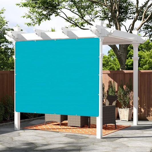 SUNNY GUARD Shade Cloth Custom Size 9x17 FT Sun Shade Screen Fabric Shade Cover Tarp with Grommets for Pergola Backyard Garden, Turquoise(We Customized)