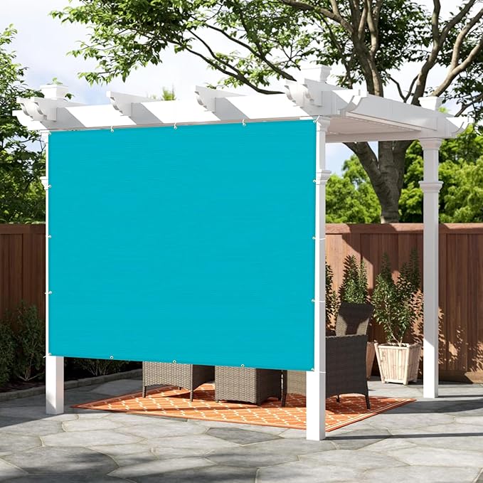SUNNY GUARD Shade Cloth Custom Size 10x16 FT Sun Shade Screen Fabric Shade Cover Tarp with Grommets for Pergola Backyard Garden, Turquoise(We Customized)