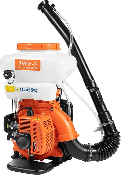 2-Stroke Backpack Fogger Agricultural 41.5CC Mister Duster Backpack 14L/3.7gal Gas Fogger Sprayer Blower 7500r/min