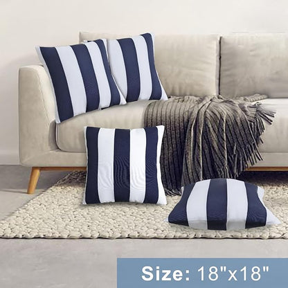 JMGBird Pack of 2 Decorative Pillows with Inserts Outdoor Pillows for Patio Furniture,18x18 Inch Throw Pillow for Couch, Bed, Sofa, Bench, Chair