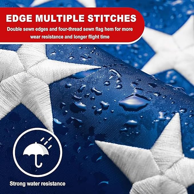 Heavy Duty American Flag 2x3, Small American Flags Outside, With Embroidered Stars, Sewn Stripes, Brass Grommets, Tearproof 420D Nylon Material, All Weather Flag– Unmatched Durability in Any Weather.