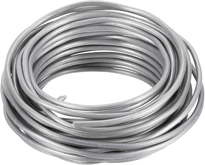 PATIKIL 3.5mm Bonsai Training Wire, Floral Wire Stems Anodized Aluminum Tree Wire 32.8 Feet Total for Gardening Branch Fixing, Silver Tone