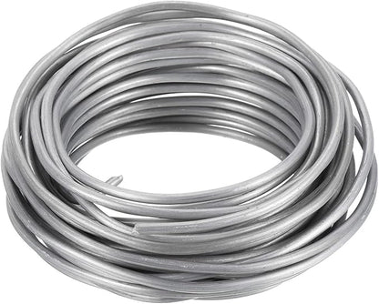 PATIKIL 3.5mm Bonsai Training Wire, Floral Wire Stems Anodized Aluminum Tree Wire 32.8 Feet Total for Gardening Branch Fixing, Silver Tone