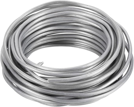 PATIKIL 3.5mm Bonsai Training Wire, Floral Wire Stems Anodized Aluminum Tree Wire 32.8 Feet Total for Gardening Branch Fixing, Silver Tone