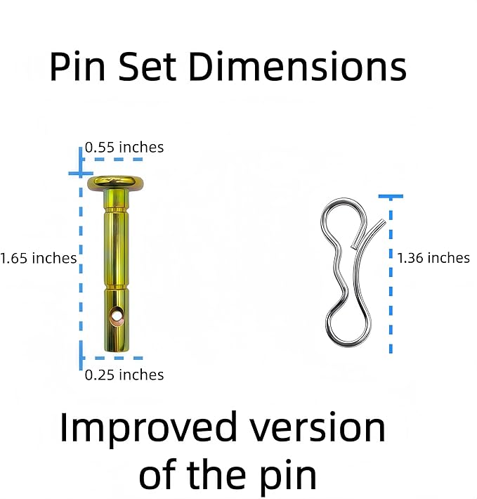 10 pcs Snowblowers Shear Pins Kit - Shear Pin 738-04124 738-04124A and Cotter Pin 714-04040 for MTD Troy-Bilt Snow Blowers