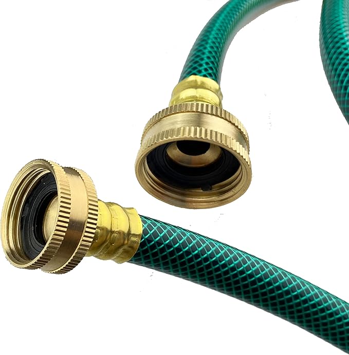 PVC Garden Hose 1/2 Inch Green Heavy Duty Water Hose with Solid Brass Fittings,No Leaking, Flexible,for outdoors,Lawns,Patio (75 FT, Green, Brass Fittings)