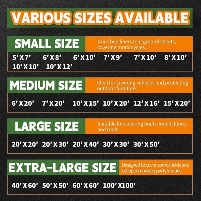 12 Mil Heavy Duty White Tarps 7' X 30', Extra Thick,Durable,Waterproof, UV Resistant, Weatherproof Poly Tarp,with Metal Grommets and Reinforced Edge (Finished Size)-by Raindeway