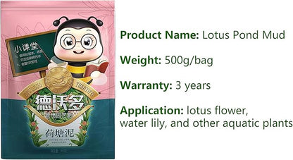 Natural Lotus Pond Mud for Bonsai Lotus Flower Planting, Garden Nutrient Soil Using for Water Lily and Water Plant, Pond Potting Media for Aquatic Plant (1BAG)