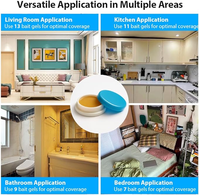 36 Pack Roach Killer Indoor Infestation Roaches Gel Bait Stations, Powerful Cockroach Killer Indoor Home for Roach Infestation, Long-Lasting & Effective Cockroach Gel Bait, Easy to Use & No Mess