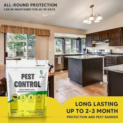 Pest Control, Mice Repellent Indoor, Rat Repellent, Mouse Repellent Outdoor, Long-Lasting Rodent Repellent Indoor, Repel Mice, Mouse, Rats, Ants, Roaches, Spiders, Moths & Other Pests-10P