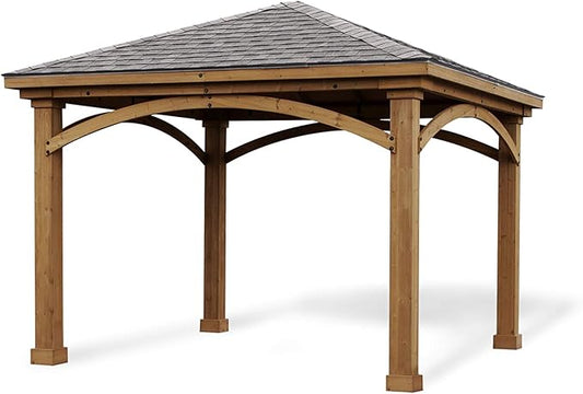 Handy Home Products 19360-6 Brezina Gazebo 12'x12' Cedar Pavilion (Amazon Exclusive)
