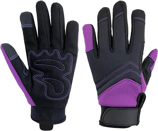 Gardening Gloves for Men and Women, Thorn Proof & Puncture Resistant Working Gloves, Gloves for Safety Work and Gardening, Gardening Gifts, Synthetic Leather Spandex Mechanic with Touchscreen Support