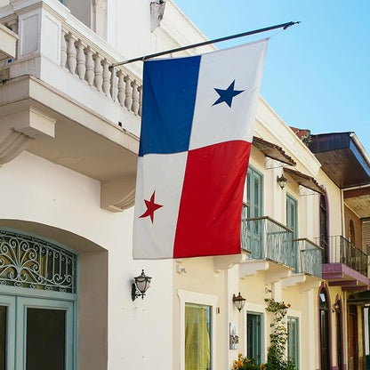 Panama Panamanian Flag 3x5 ft Outdoor, Double Sided 3 Ply Heavy Duty Panama National Country Flag, 100% Quality Polyester Panamanian Banner with Brass Grommets 4 Rows Stitches