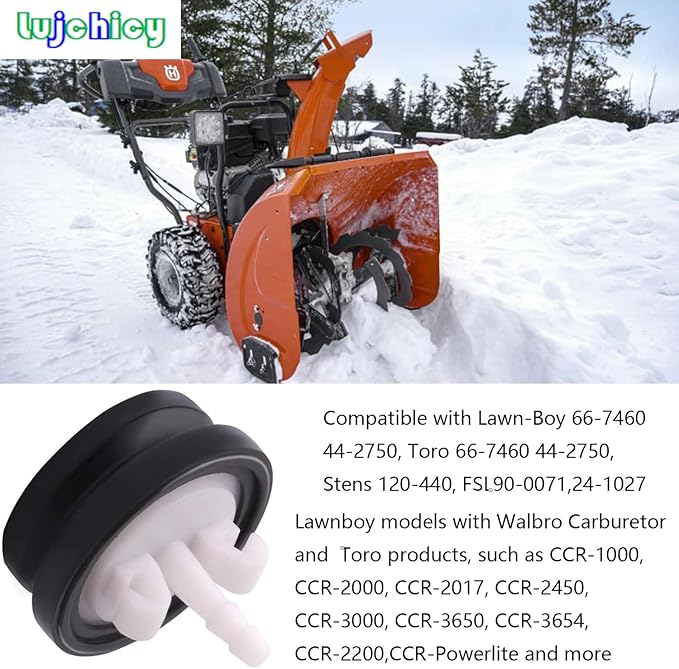 667460 Snowblower Parts Replacement for Primer Bulbs Replace Stens and to-ro 66-7460 FSL90-0071 Lawn-Boy Works for Toro Snow Blower Models CCR-1000 CCR-2000 CCR-2017