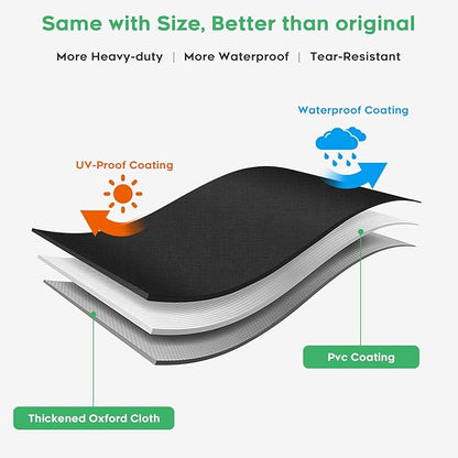 Heavy-Duty 600D Grill Cover fit for Recteq Deck Boss 590 & RT-590 Wood Pellet Grill, Waterproof, UV and Fade Resistant