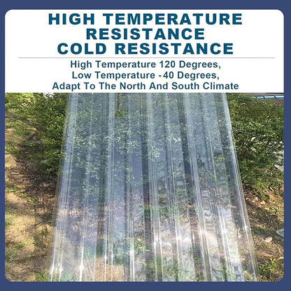 Transparent Plastic Sheets,Outdoor Sunshade Canopy Panels,Greenhouse Board,Sturdy Panel,for Outdoor Shed Board.(35.43x149.6in)