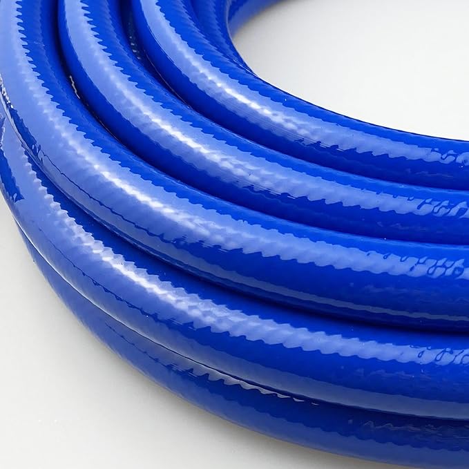 PVC Garden Hose 1/2 Inch Green Heavy Duty Water Hose with Solid Brass Fittings,No Leaking, Flexible,for outdoors,Lawns,Patio (4 FT, Blue, Brass Fittings)