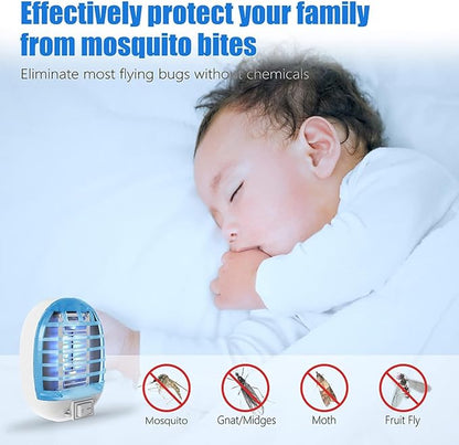 6 Pack Bug Zapper Indoor, Electronic Mosquitoes Killer Zapper with Blue Lights for Living Room, Baby Room, Kitchen, Bedroom(2)
