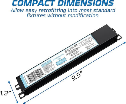 10 Pack - Replacement for ICN-2P32-SC 1 & 2 Lamp T8 Fluorescent Electronic Ballast - 120-277 Volt - Instant Start - UL Approved