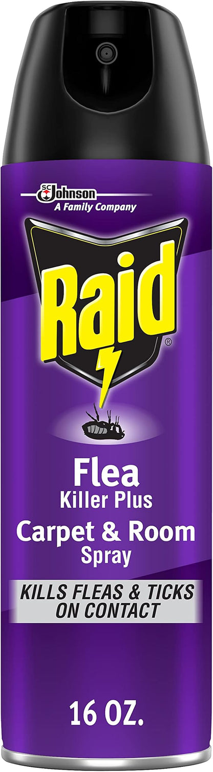 Raid Flea Killer Carpet & Room Spray, Kills hatching eggs for up to 4 months, 16 Oz