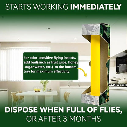 Gideal 4-Pack Yellow Sticky Traps for Indoor/Outdoor Use, Gnat Trap for Flying Plant Insect