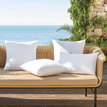 MIULEE 14x22 Pillow Insert Throw Pillow Insert, Outdoor Pillows Water-Resistant Premium Lumbar Outdoor Pillow Stuffer Sham for Couch Sofa Patio Furniture Cushion Porch Swing