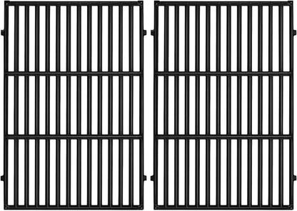 GasSaf 18.75" Grill Grates for Weber Genesis II/LX 300 Grills, Cast Iron Grates for Genesis II E/S 310 315 320 325 340, Replacemenet Parts for Weber 66095 66802 66805 (18.75"x13.25" Each), 2-Pack