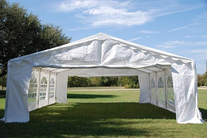 DELTA 26'x20' Budget PE Party Tent + (3) Long Storage Bags, Tents for Parties Outdoor Large Commercial Canopy Wedding Event Tent with Removable Sidewalls for Patio Outdoor Events