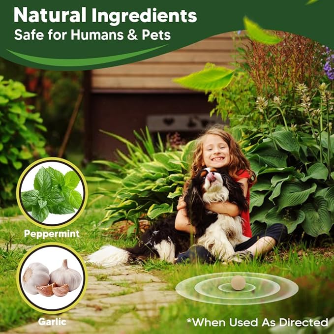 Mole Repellent Outdoor, Gopher Repellents, Vole Repellent for Lawn, Natural Groundhog Repellent, Safe for People & Pets, Mole Repellent for Lawn and Garden, 3 Months Protection -8P