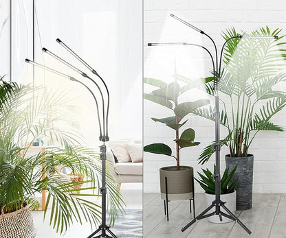 GHodec Grow Light with Stand, 60 LED 5500K Full Spectrum Floor Plant Light for Indoor Plants Growing,5 Dimmable Levels & Auto On/Off Timer,Tripod Stand Plant Lamp Height Adjustable