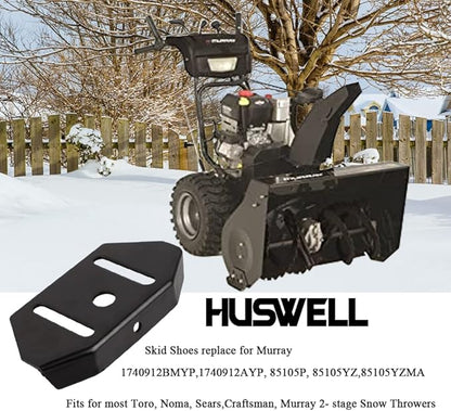 Snowblower Skid Shoes for Murray 1740912BMYP Craftsman Noma Snapper Snowthrower with Mounting Hardware(2 Pack)…