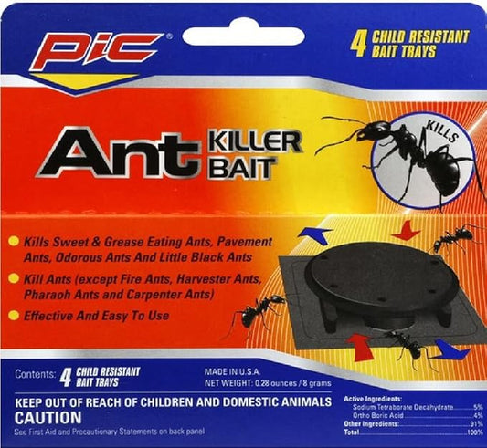 PIC Plastic Ant Killer Bait Stations, Effective Ant Control Traps, 4 Count…