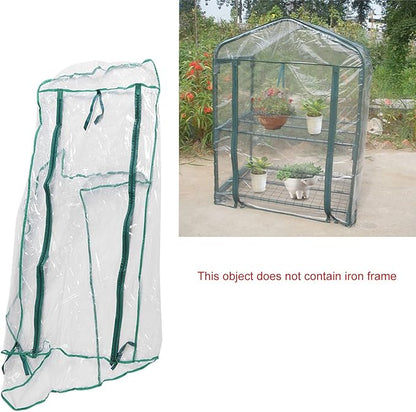Mini Portable Garden Greenhouse PVC Cover - Outdoor Warm Plant Shelter for Flowers and Seedlings Without Stand