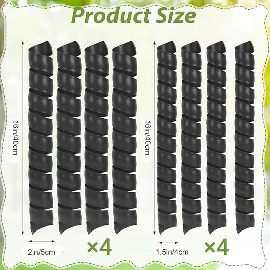 8 PCS Tree Trunk Protector, 16 Size Tree Protectors, Diameter Multiple Dimensions, Spiral Trunk Covers Protect The Bark from Deer and Rodents