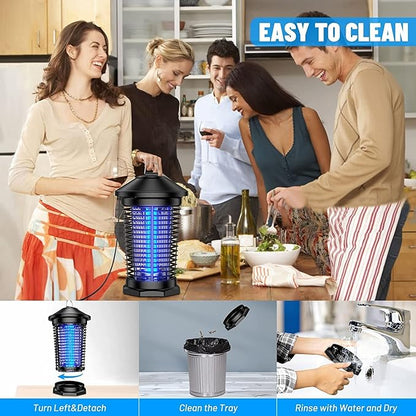 Bug Zapper Outdoor Indoor, Zechuan Electric Mosquito Zapper, Electronic Mosquito Killer Lantern, Waterproof Fly Trap Insect Killer for Home Backyard Patio Garden Camp Site